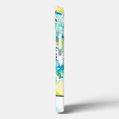 Stilfarben nein, Bild mit gelben, zyklischen blaue Case-Mate iPhone Hülle (Rückseite / Links)