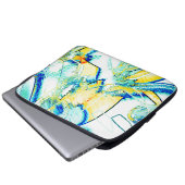 Stilfarben nein, Bild mit gelben, zyklischen blaue Laptopschutzhülle (Vorne Knopf)