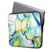 Stilfarben nein, Bild mit gelben, zyklischen blaue Laptopschutzhülle (Vorderseite Links)