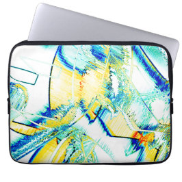 Stilfarben nein, Bild mit gelben, zyklischen blaue Laptopschutzhülle
