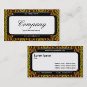 Stilfeld (Script-Schriftart) - Retro-Muster Visitenkarte (Vorne/Hinten)