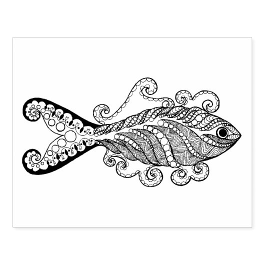 Stilfisch Gummistempel (Prägung)