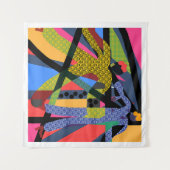 STILFRAUEN IN GELB UND BLAU WANDTEPPICH (Vorderseite (Horizontal))