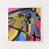 STILFRAUEN IN GELB UND BLAU WANDTEPPICH (Vorderseite)