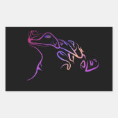 Stilfrosch Rechteckiger Aufkleber (Vorderseite)