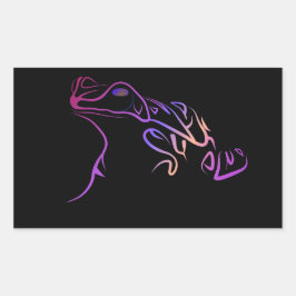 Stilfrosch Rechteckiger Aufkleber