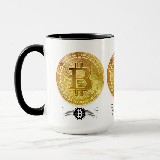 "Stilftig mit Bitcoin-Power!" Tasse (Links)