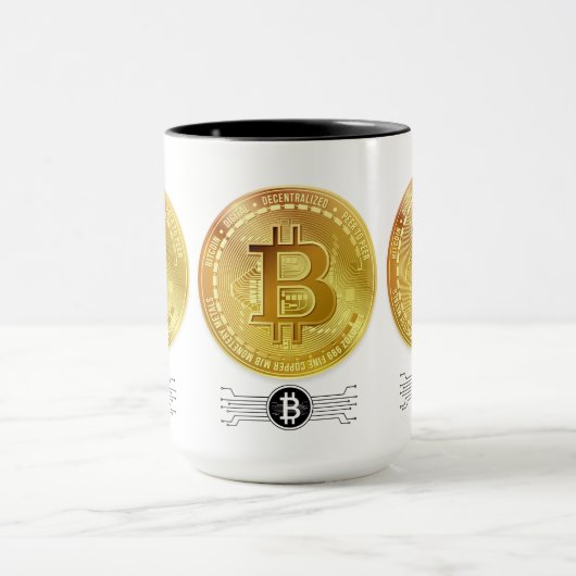 "Stilftig mit Bitcoin-Power!" Tasse (Zentrum)