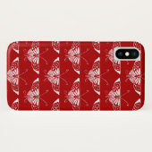 Stilftiger Deko-Schmetterling - dunkelrot und weiß Case-Mate iPhone Hülle (Rückseite (Horizontal))