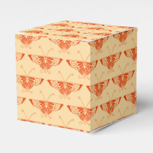 Stilftiger Deko-Schmetterling - Mandarine Geschenkschachtel