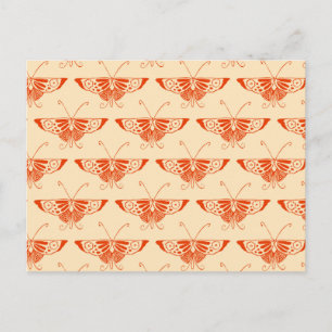 Stilftiger Deko-Schmetterling - Mandarine Postkarte