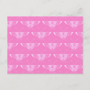 Stilftiger Deko-Schmetterling - orchid pink Postkarte