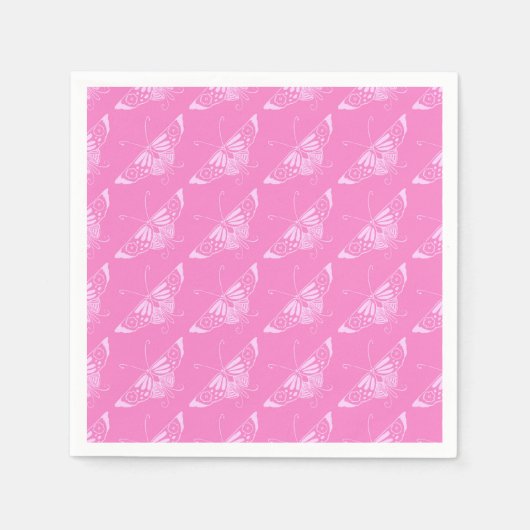 Stilftiger Deko-Schmetterling - orchid pink Serviette (Vorderseite)