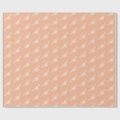 Stilftiger Deko-Schmetterling - Pfirsich Geschenkpapier (Flach)