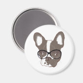 Stilftiger französischer Bulldogge Magnet (Vorderseite/Rückseite)