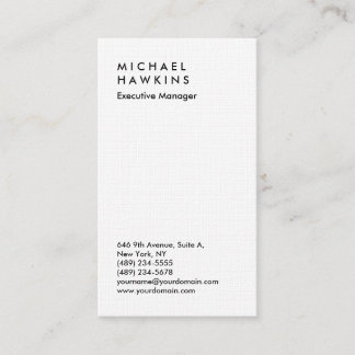 Stilftiger Leinen beruflicher schlichter Manager Visitenkarte