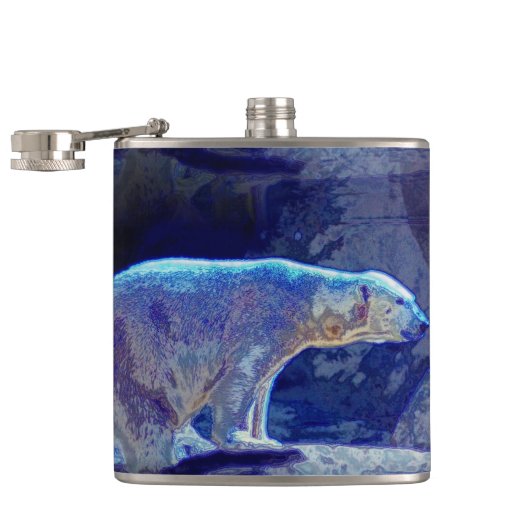 Stilftiger Polarbär Flachmann (Geöffnet)