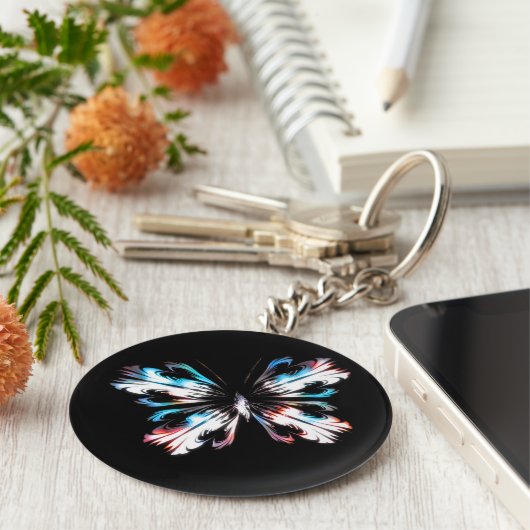 Stilftiger Schmetterling 2 Schlüsselanhänger (Seite)