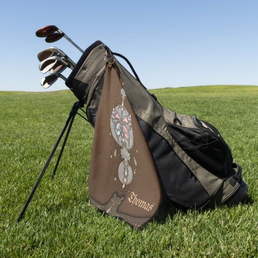 Stilftiger Schmetterling Golfhandtuch (Gras)