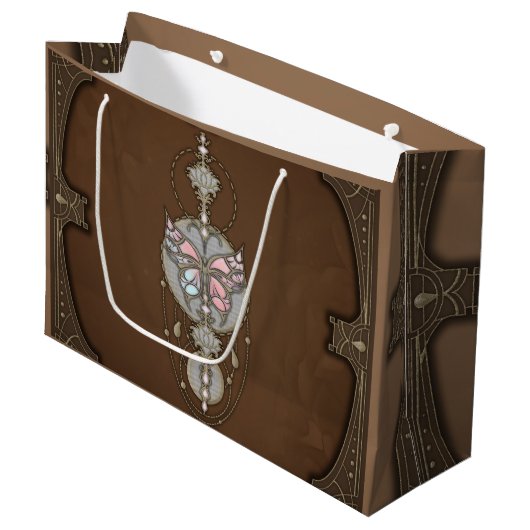Stilftiger Schmetterling Große Geschenktüte (Vorderseite Schrägansicht)