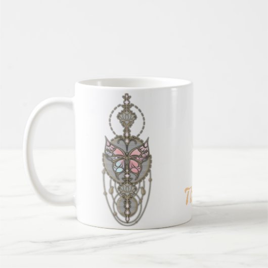 Stilftiger Schmetterling Kaffeetasse (Links)