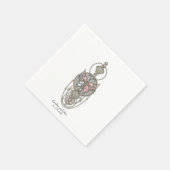 Stilftiger Schmetterling Serviette (Ecke)