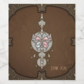 Stilftiger Schmetterling Weinetikett (Einzelnes Label)