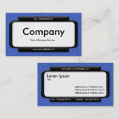 Stilftiges Panel - Blaue Embossed Textur Visitenkarte (Vorne/Hinten)