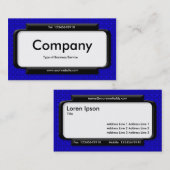 Stilftiges Panel - Blauer Stoff Textur Visitenkarte (Vorne/Hinten)