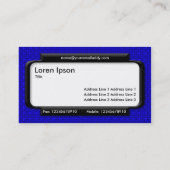 Stilftiges Panel - Blauer Stoff Textur Visitenkarte (Rückseite)
