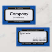 Stilftiges Panel - Blauer Stoff Textur Visitenkarte (Vorne/Hinten)