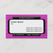 Stilftiges Panel - bürstete Magenta Textur Visitenkarte (Rückseite)