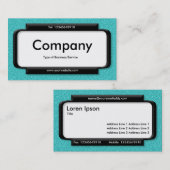 Stilftiges Panel - Cyan Embossed Texture Visitenkarte (Vorne/Hinten)