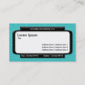 Stilftiges Panel - Cyan Embossed Texture Visitenkarte (Rückseite)