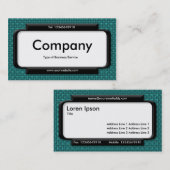 Stilftiges Panel - Cyan Fabric Texture Visitenkarte (Vorne/Hinten)