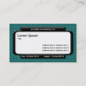 Stilftiges Panel - Cyan Fabric Texture Visitenkarte (Rückseite)