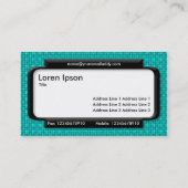 Stilftiges Panel - Cyan Fabric Texture Visitenkarte (Rückseite)