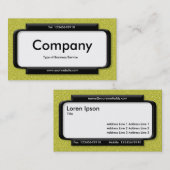 Stilftiges Panel - gelbe, bedruckte Textur Visitenkarte (Vorne/Hinten)