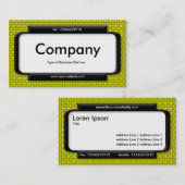 Stilftiges Panel - gelbe Stoffstruktur Visitenkarte (Vorne/Hinten)
