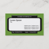 Stilftiges Panel - Grün (669933) Visitenkarte (Rückseite)