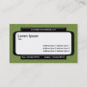 Stilftiges Panel - Grüne Textur Visitenkarte (Rückseite)