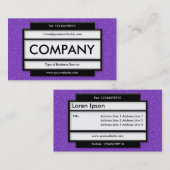 Stilftiges Panel II - Violett bestickt mit Textur Visitenkarte (Vorne/Hinten)