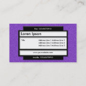 Stilftiges Panel II - Violett bestickt mit Textur Visitenkarte (Rückseite)