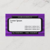 Stilftiges Panel - Lila Textur gebürstet Visitenkarte (Rückseite)