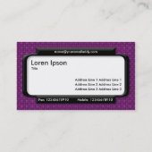 Stilftiges Panel - Magenta Lila Textur Visitenkarte (Rückseite)