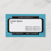 Stilftiges Panel - Pinselblau-Textur Visitenkarte (Rückseite)