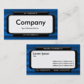 Stilftiges Panel - Pinselblaue Textur Visitenkarte (Vorne/Hinten)