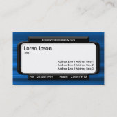 Stilftiges Panel - Pinselblaue Textur Visitenkarte (Rückseite)
