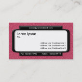 Stilftiges Panel - rot verkleidete Textur Visitenkarte (Rückseite)