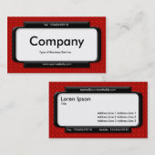 Stilftiges Panel - rote Textur Visitenkarte (Vorne/Hinten)